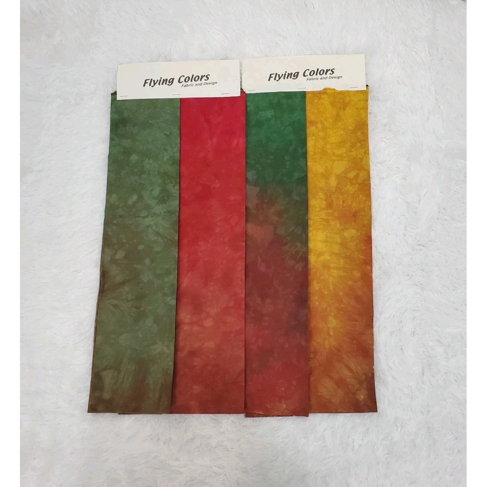 Hand Dyed Fabric By Carolyn Abbott Tie Dye Ombre Quilting 2pc 36x42" 1 Yard Each